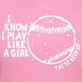 thumbnail image 3 of CafePress - I Know I Play Like A Girl Women's Dark T Shirt - Women's Traditional Fit Dark T-Shirt, 3 of 4