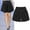 Black, variant on Xysaqa Women's Casual Elastic Waist Shorts Summer Wide Leg Lightweight Short Comfy Ruffle Pleated Loose Shorts with Pockets (Available in Plus Size)