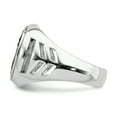thumbnail image 4 of Sterling Silver Rhodium-plated & Antiqued Plated Anchor Ring QR6834, 4 of 6
