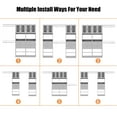 thumbnail image 6 of iSunirm 5FT Closet System with 2 Sets, 120'' Walk in Closet with 4 Drawers & Doors, Heavy Duty Closet Organizer with 2 Hanging Rods, Wardrobe Closet Clothing Rack, Load 1200+LBS, Gray, 6 of 6