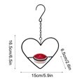 thumbnail image 3 of EUDIDV Suet Bird Feeder Handcrafted Circular Hanging Metal Hummingbird Feeder With Red Bowl For Garden Backyard Outdoor Decor Avian Feast Station, 3 of 7