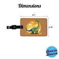 thumbnail image 3 of Brontosaurus Faux Leather Travel Luggage Tag, 3 of 7