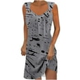 thumbnail image 2 of Puntoco Vestidos Mujer Fancy Women Impreso Elegante Estilo Casual Vestido con Cuello en V con Correa, 2 of 5