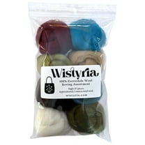 Wistyria Editions 100% Wool Roving - Chic, Pkg of 8