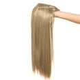 thumbnail image 2 of Coiffe à Clip pour Cheveux Lisses avec Frange Aérée Fine, Postiche Synthétique pour Perte/fini, 2 of 6