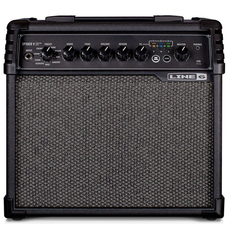 Line 6 Spider V 20 MkII Electric Guitar Combo Amplifier, 20-Watt