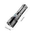 thumbnail image 4 of High Brightness Rechargeable LED Flashlight | M77 Chip | 100,000 Lumens | 5 Zoomable Modes | IPX5 Waterproof | Long-Lasting 3500mAh Battery | USB Charging | 1640 ft Range | Emergency Light, 4 of 9