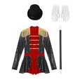 thumbnail image 5 of Linjinx Women Sequin Lion Tamer Outfit Fringed Bodysuit And Accessories Set Black S, 5 of 7