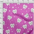 thumbnail image 3 of oneOone Cotton Poplin Light Pink Fabric Teeth Sewing Craft Projects Fabric Prints By Yard 42 Inch Wide, 3 of 5