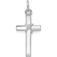 thumbnail image 1 of 14K White Gold Cross Charm (22 X 10) Made In United States xr559, 1 of 6