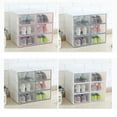 thumbnail image 4 of Inteprter Caja de zapatos con tapa Caja de cajón transparente Cajas de zapatos de plástico Caja de almacenamiento apilable Organizador Almacenamiento y organización del hogar azul claro, 4 of 6