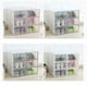 thumbnail image 2 of Bewildely Caja de zapatos con tapa Caja de cajón transparente Cajas de zapatos de plástico Caja de almacenamiento apilable Organizador Almacenamiento y organización del hogar azul claro, 2 of 6