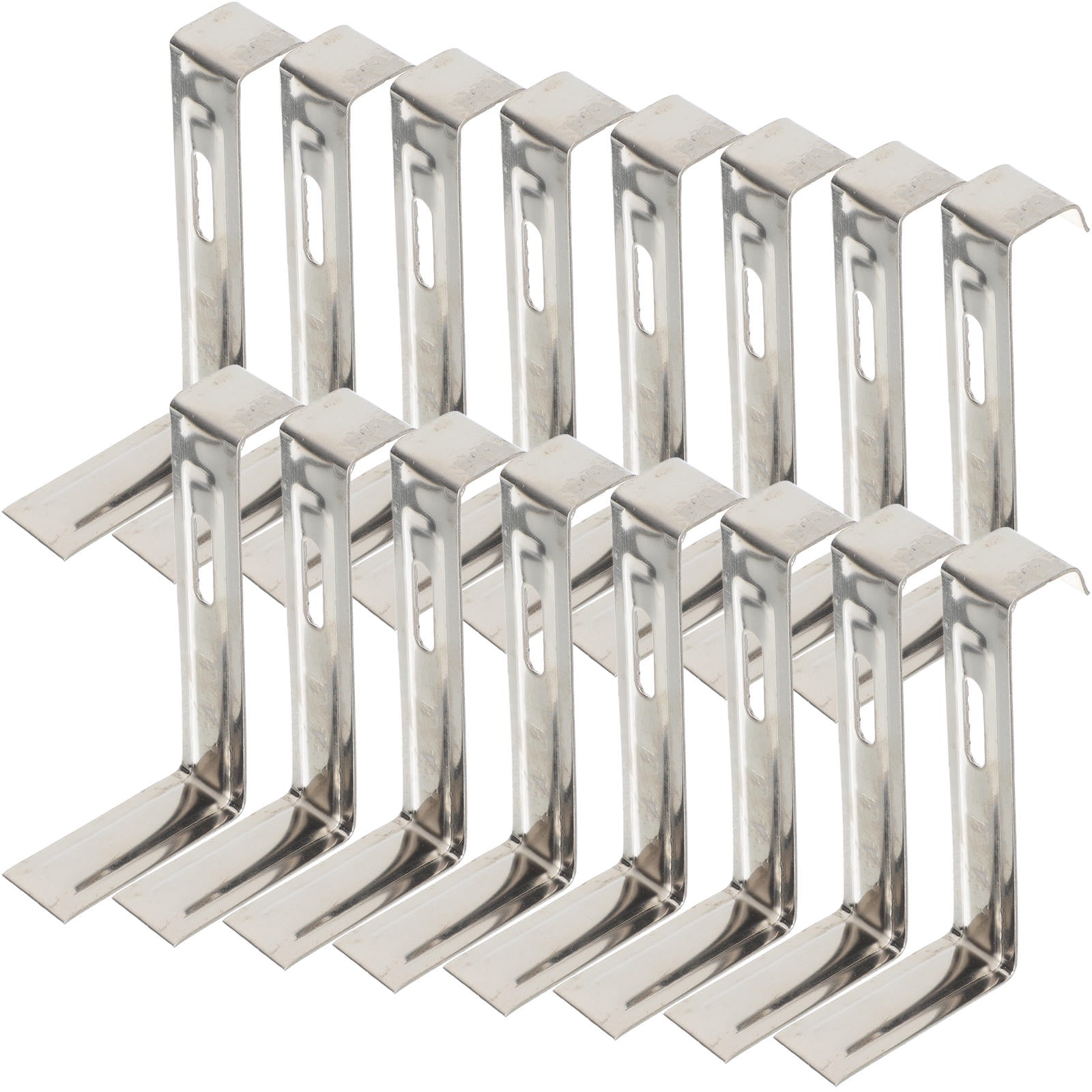 FENGGUIQU 20Pcs Strong Plated Silver Roof Tile Clips Replacement Parts Easy Roof Batten Fastening