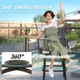 thumbnail image 4 of Outsunny Outdoor Swivel Bar Stools Set of 2 with High Back Curved Armrests, 4 of 10