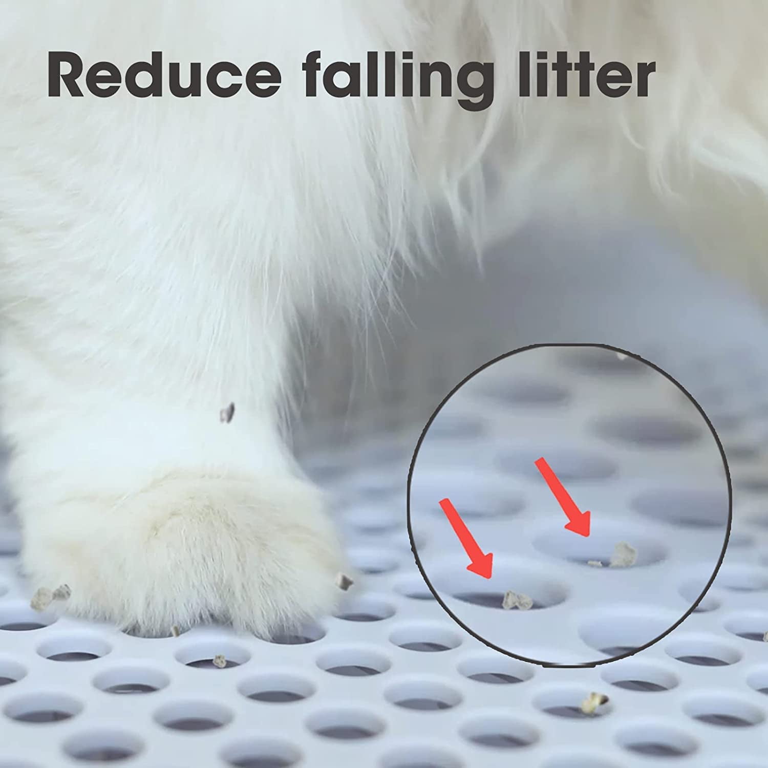 CATLINK SE Ramp White, Easy Entry for Elder Cats, Kitten and Cats with Limited Mobility, Traps Mess from Box and Paws