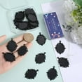 thumbnail image 3 of 1 BOX 24Pcs Tray Pendants Oval Cabochon Pendants Alloy Black Cameo Trays Blank Bezel Frame Metal Large Dome Photo Charms DIY, 3 of 6