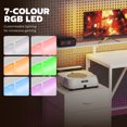 thumbnail image 4 of HOMCOM Bureau de Jeu Réversible de 76 Pouces, avec Lumières RVB et Ports USB, Blanc, 4 of 10