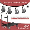 thumbnail image 7 of Heavy-Duty Flatbed Cart Platform Truck - 2000LB Capacity 23.6"x47.2" Steel Dolly with 4 Wheels for Warehouse, Factory & Home Moving, 7 of 7