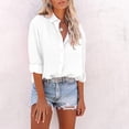 thumbnail image 4 of Blusa elegante de manga larga para mujer con cuello alto, blusas de oficina, blusas casuales, 4 of 6
