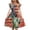 E055-Multicolor, variant on Girls' Independence Day Casual Dress, Summer Fashion Print Cute Ruffled Short Sleeve Round Neck Sundress