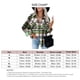 thumbnail image 4 of Camisa con cuello vuelto, blusa de manga larga con botones y botones para mujer, Tops a cuadros, uso conveniente, 4 of 4
