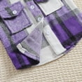 thumbnail image 5 of Gubotare Boy Flannel Shirts Toddler Baby Plaid Jacket Baby Boy GIrl Flannel Hoodies Fall Winter Outerwear Coat Size 1T 2T (Purple,1-2 Years), 5 of 9