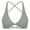 Grey, variant on Women's Workout Sports Bras Fitness Sienna Low Impact Bra Yoga Crop Tank Grey L
