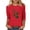 #0024-Hot Pink, variant on Womens Clover Print Tops 3/4 Sleeve Crewneck Four Leaf Clover Print St. Patrick's Day Casual Outings T-Shirts Blouses Gift