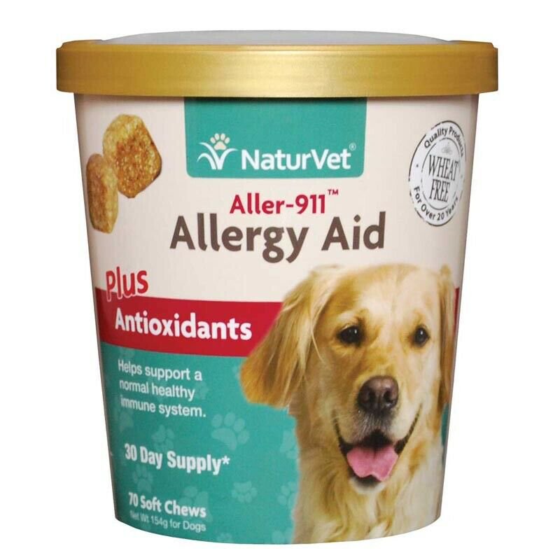 Dog Allergy Aid Soft Chews Plus Antioxidants Support Healthy Immune System 70ct
