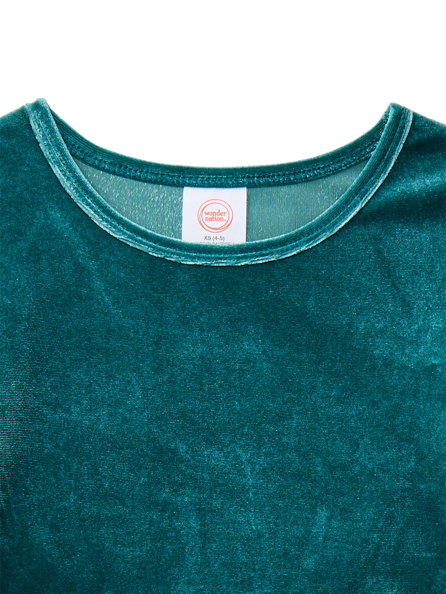 Wonder Nation Girls Velour Tutu Dress with Long Sleeves, Sizes 4-18 & Plus