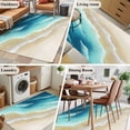 thumbnail image 5 of Rectangle Area Rugs 3 x 5 Ft, Teal Gradient Ocean Non-Slip Residential Carpet, Ombre Watercolor Coastal Beach Waves Indoor Crawling Mats Runner Rugs for Living Room/Dining Room/Bedroom, 5 of 8