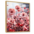 thumbnail image 2 of Designart "Flower landscape Pink Crimson I" Floral Floater Framed Wall Art Living Room, 2 of 7