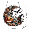 thumbnail image 3 of Skull Halloween Diamond Art Hanging Pendant Kits, Pumpkin Diamond Art Kits for Adults, 5D Special Shape Candle Diamond Painting Gem Art for Home Garden Wall Decor, 3 of 7