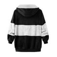 thumbnail image 6 of Lovskoo Womens Full Zip Up Hoodie Fuzzy Fleece Jacket Plus Size Fluffy Pullover Tops Long Sleeve Hooded Blouse Sweatshirt Black, 6 of 8