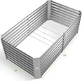thumbnail image 2 of Land Guard 8×4×2 ft Galvanized Raised Garden Bed Kit, Galvanized Planter Raised Garden Boxes Outdoor, Large Metal Raised Garden Beds for Vegetables., 2 of 12
