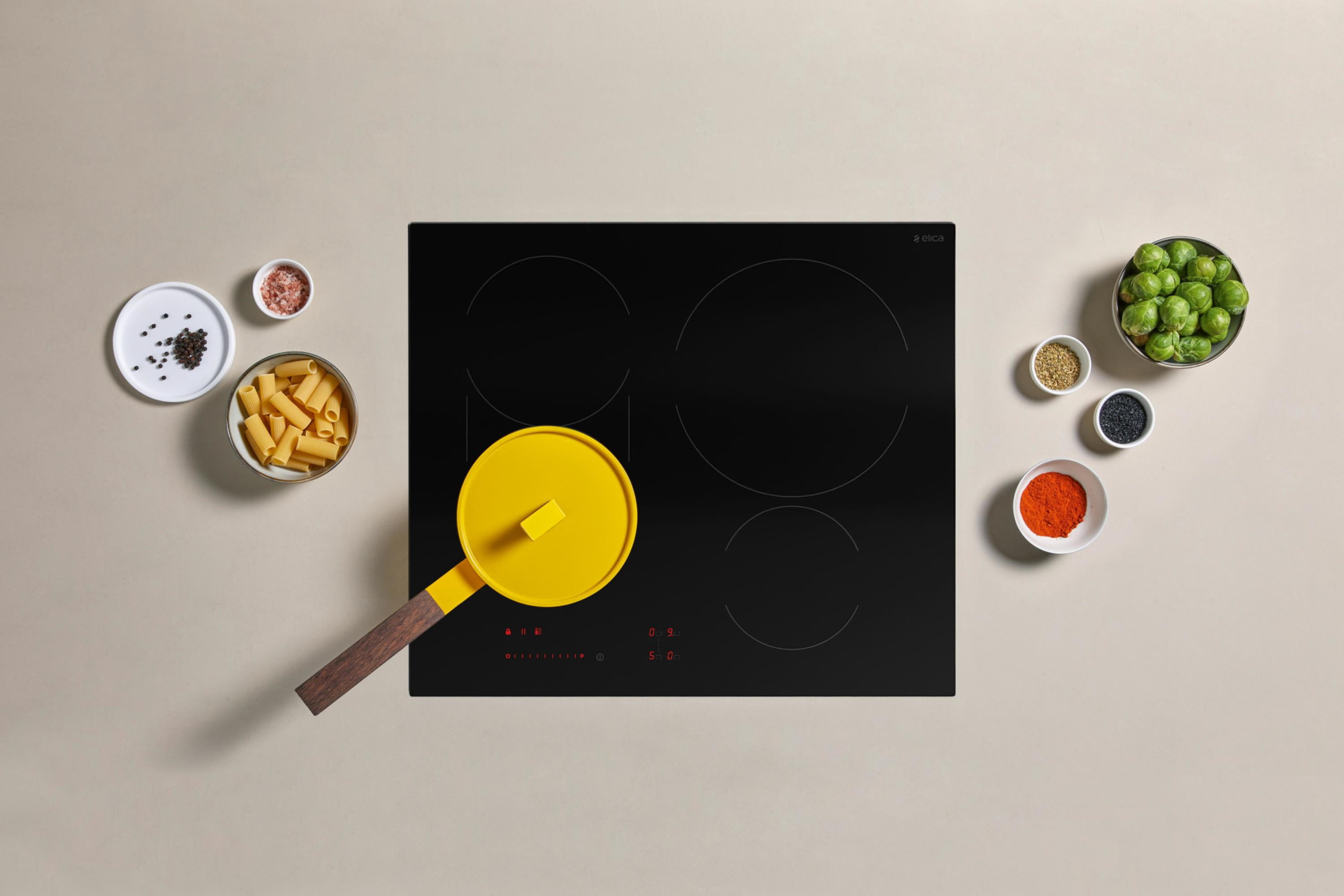 Elica Eiv424 Volta Series 24" Wide 4 Burner Induction Cooktop - Black