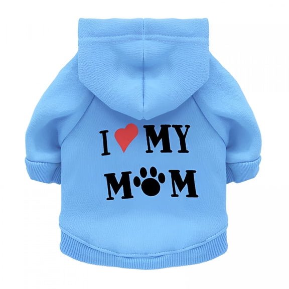 TELOLY Dog Hoodies for Small Dogs Chihuahua Clothes Warm Coat Jacket Autumn Puppy Outfits Cats and Dogs Clothing-Sky Blue-S