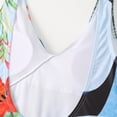 thumbnail image 5 of BERANMEY Women's Tropical Print One Piece Swimsuit with Cover up Beach Skirt Sarong Two Piece Floral Printed V Neck Tummy Control High Cut Monokini Swimsuit Bathing Suit Women's Swimwear & Clothing, 5 of 10