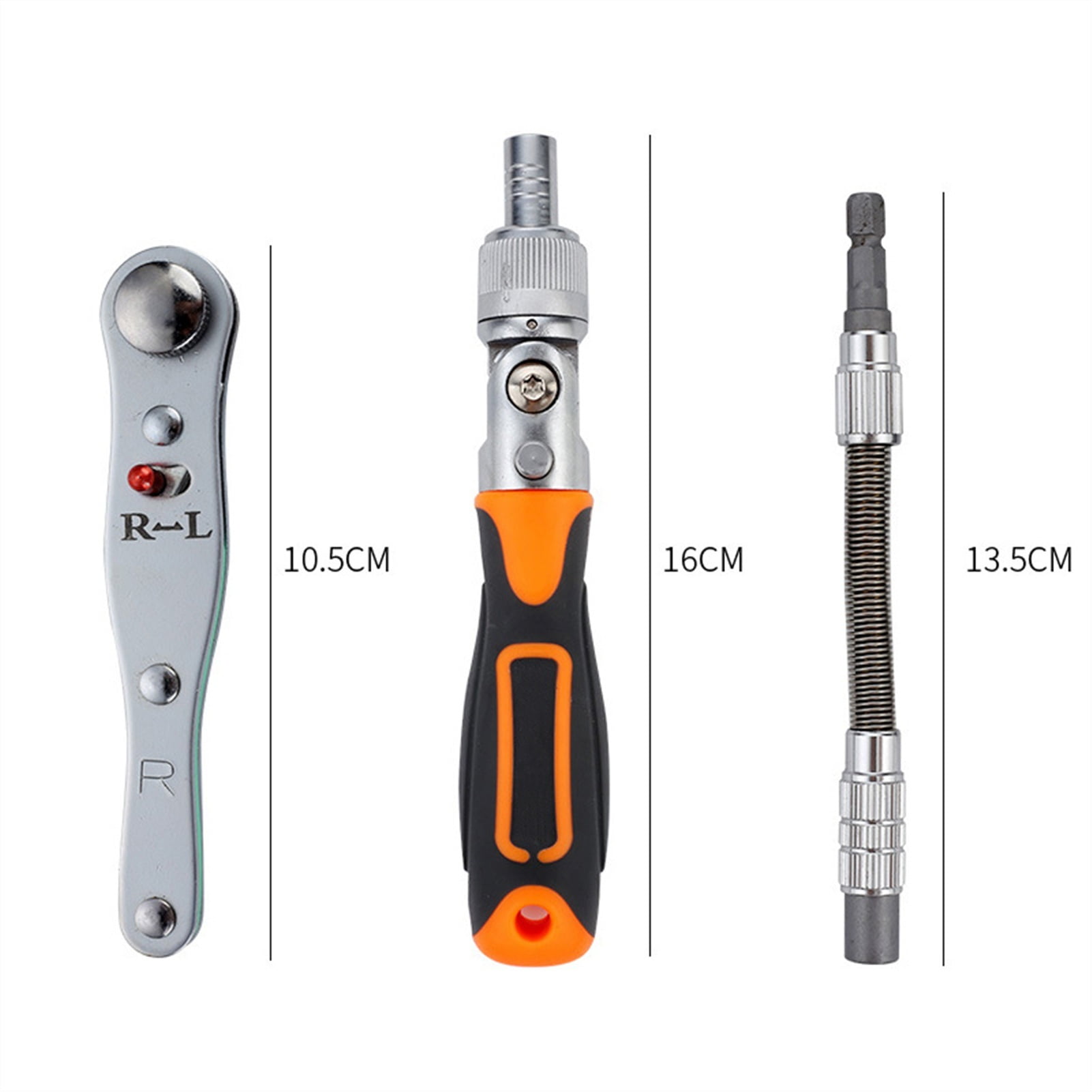 Hand Tool Set General Household Repair Hand Tool Kit with Plastic Toolbox Storage Case Socket Wrench Screwdriver repair tool key ,Built to Last