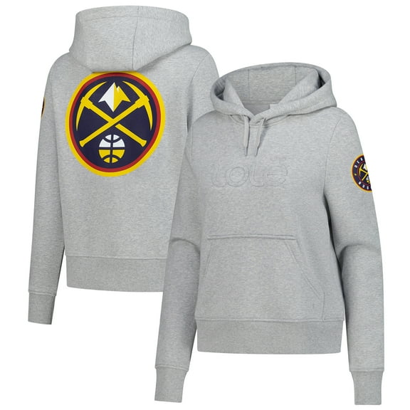 Women's Lol-  Gray Denver Nuggets Icon Pullover Hoodie