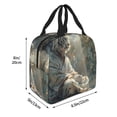 thumbnail image 2 of KLL Forest Meditating White Tiger Print Insulated Lunch Bag Women, Reusable Cute Tote Lunch Box for Adult & Men, Leakproof Cooler Lunch Bags for Work Office Travel Picnic, 2 of 5