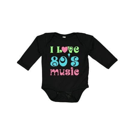 

Inktastic I Love 80 s Music Gift Baby Boy or Baby Girl Long Sleeve Bodysuit