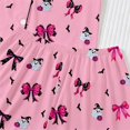 thumbnail image 6 of Elegyee 2 Piece Halloween Pajamas Toddler Girls Short Sleeve Top Shorts Sleepwear Pjs, Pink, Size 4-5, 6 of 6
