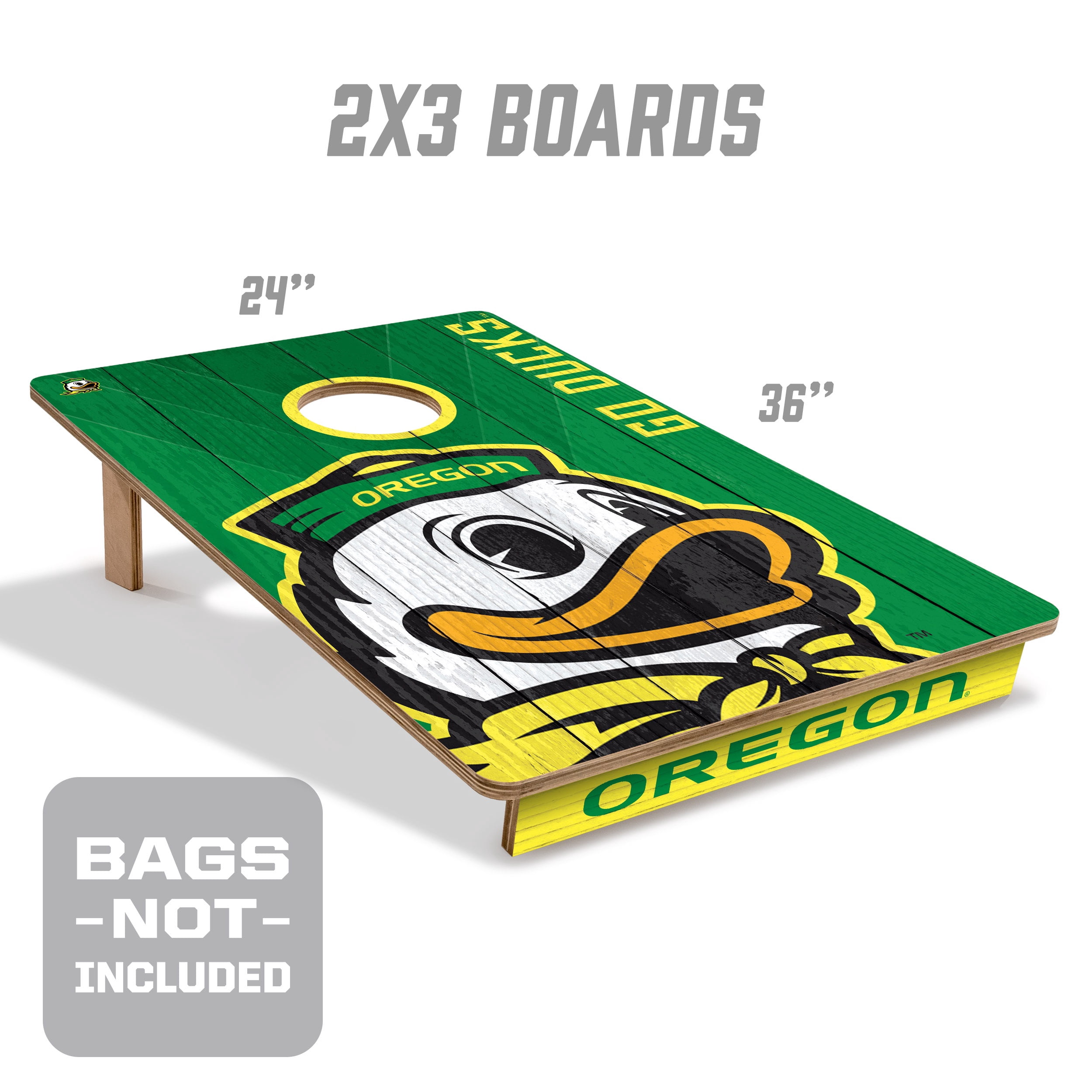 YouTheFan NCAA Oregon Ducks 2' x 3' Cornhole Game No Bags
