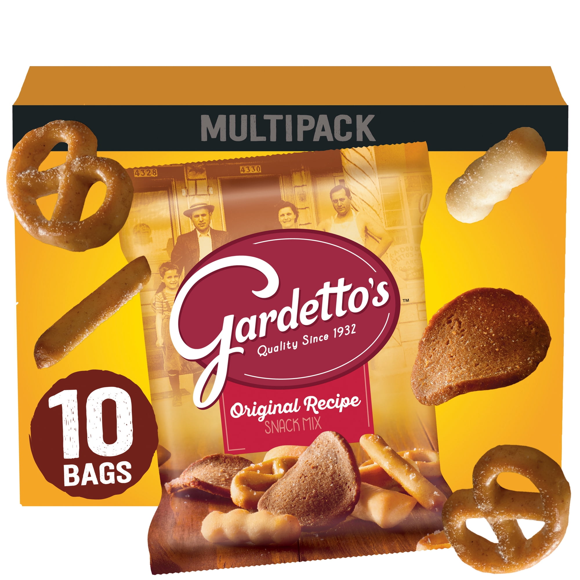Gardetto's Original Recipe Snack Mix, Single Serve Bags Multipack, 10 Count, 17.5 oz