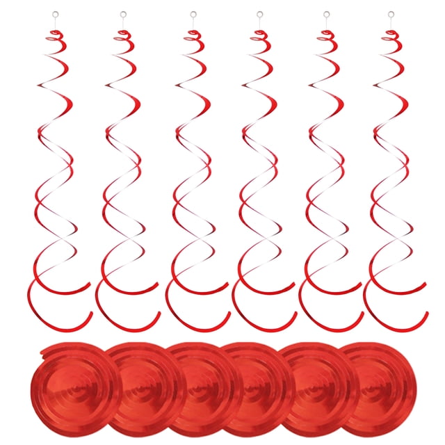 Toystoory 6 pack/lote colgante en ingredientes seguros artesanía exquisita DIY guirnalda colgante decorativa inodoro Kits de decoración para fiestas Rojo