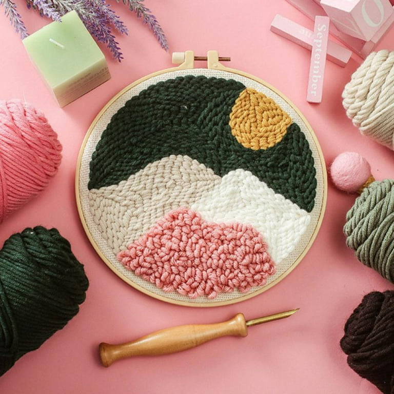 Daboom Punch Needle Kits Diy Rug Hooking Kit For S Kids Beginner With An Adjule Embroidery Pen Yarn Hoop Com