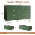 thumbnail image 3 of FURNIWAY Dresser for Bedroom, Fluted Modern Dresser with Gold Pulls and 7 Drawers,Fluted Wood TV Stand for Living Room, Hallwa,Green, 3 of 9