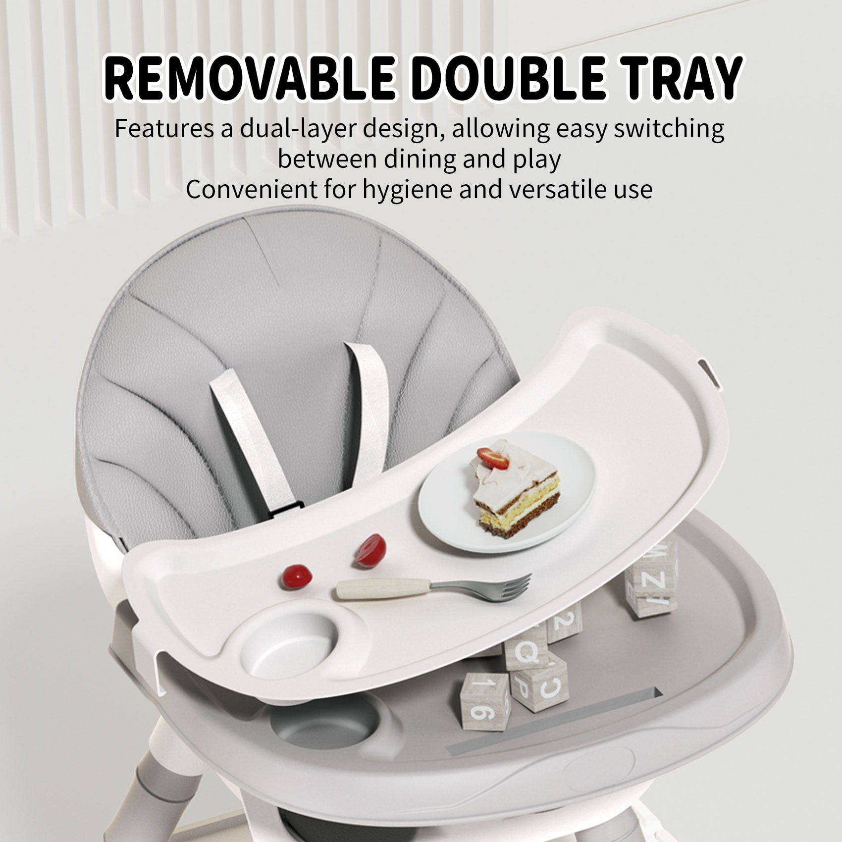 UNICOO® 7-in-1 Convertible Baby High Chair, Baby Chair, High Chairs for Babies and Toddlers, Portable High Chair for Babies & Toddlers 6 Months-6 Years (TX-KS-10-GW)