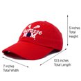 thumbnail image 3 of DALIX Lacrosse Mom Hat Women's Baseball Caps Unstructured Dad Hats in Red, 3 of 7